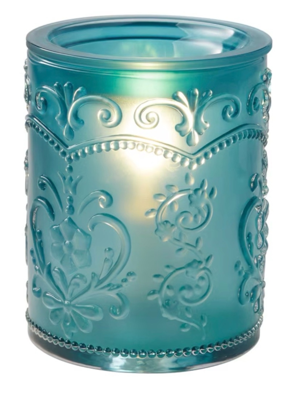 The Pioneer Woman Amelia Embossed Full Size Fragrance Warmer Teal